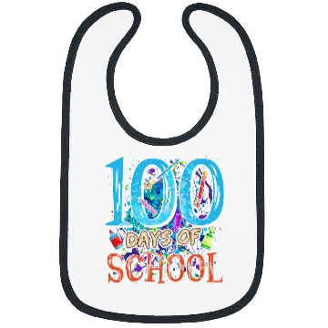 Discover 100 Days of School Art Class Art Teacher or Student Bibs