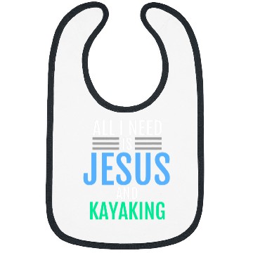 Discover Jesus and Kayaking Christian Kayak Funny Catholic Bibs