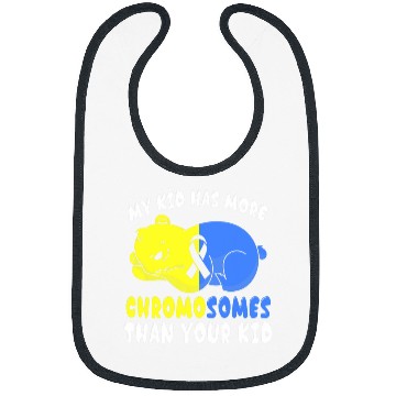 Discover Blue Yellow Ribbon Animal Cute Bear Down Syndromes Awareness Bibs