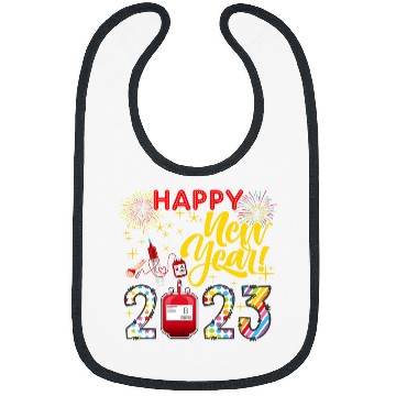 Discover Happy New Year Fireworks Funny Phlebotomist Lover Bibs