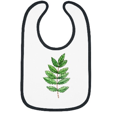 Discover Ash Tree Leaf Watercolor Illustration Bibs