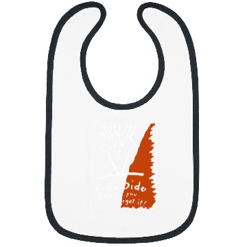 Discover Fido Dido White And Orange Text Frame Bibs