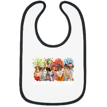 Discover Happy Everything Brittany Spaniel Dog Seasons All Year Tree42 Bibs