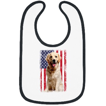 Discover Goldie American Flag vintages 181 Golden Retriever Dog Bibs