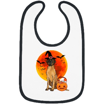 Discover Dog Great Dane Halloween Brown Great Dane Jack O Lantern Pumpkin Bibs