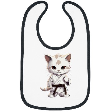 Discover Karate Cute Kitten Martial Arts Kitty for Cat Lovers Bibs