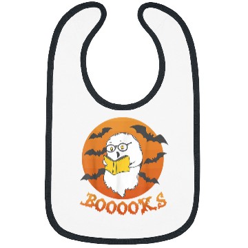 Discover Booooks ghosts Reading Book Halloween Bibs