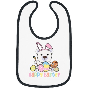 Discover Funny Bear Happy Easter Cute Polar Bear At Easter With Easter Eggs Cute Bears Bibs