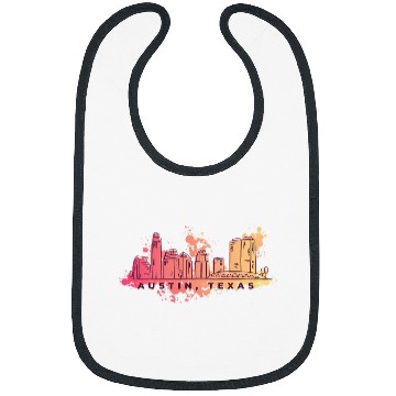 Discover Austin Texas Skyline City Design Bibs