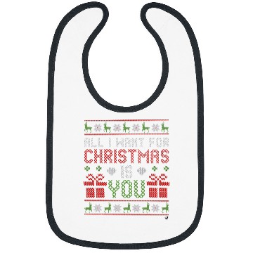 Discover Christmas cross stitch illustration with inscription Bibs