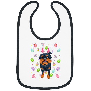 Discover Easter Egg Lover Funny Brussels Griffon Dog Easter Sunday Bibs