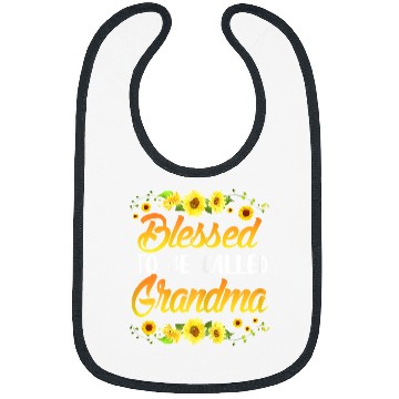 Discover Mother Womens xmass Blessed To Be Called Grandma Sunflower Mothers day187 Bibs