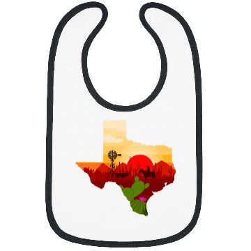 Discover Cool Texas Sunset Landscape Bibs