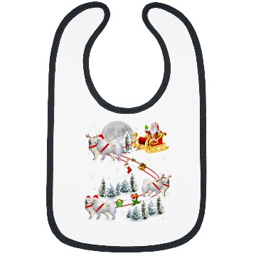 Discover Dog Samoyed xmass Samoyed Sledge Christmas Sledge Santa Dog Bibs