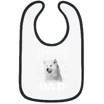 Discover Dog Samoyed Mens Samoyed Dad Retro Happy Fathers Day 13 Bibs