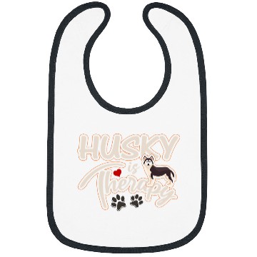 Discover Dog Husky Cute Husky Is Therapy Dog Lover Dog Mom Graphic Bibs