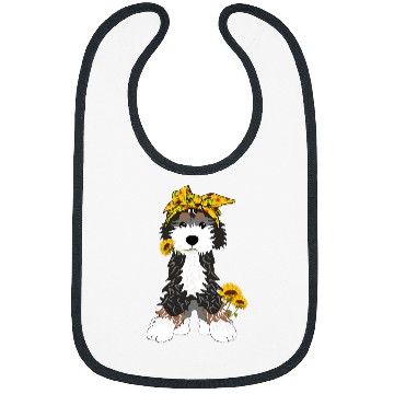 Discover Bernedoodle Dog With Sunflowers Bibs