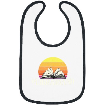 Discover Reading Book Librarian Retro School Library Cataloger Book Collector Reader Bibs