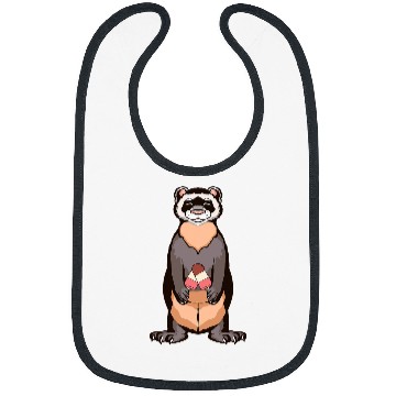 Discover Ferret with ice creams funny illustration Bibs
