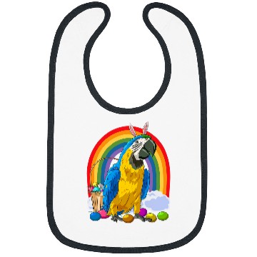 Discover BlueAndYellow Macaw Easter Eggs Bunny Parrot Bibs