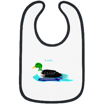 Discover Greenheaded Loon Bird Lover Art Illustration Bibs