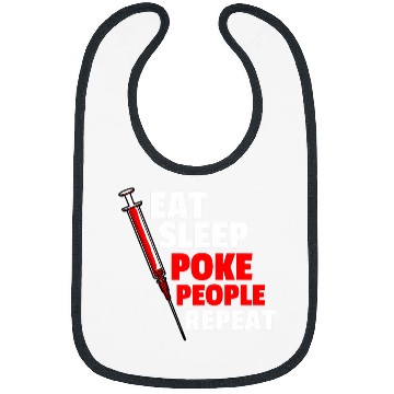 Discover Eat Sleep Poke People Repeat Phlebotomist Phlebotomy Bibs