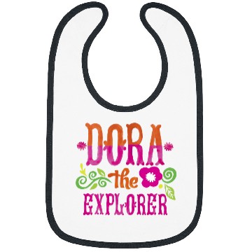 Discover Dora the Explorer Flower Word Art Logo Bibs