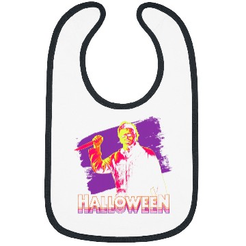 Discover Halloween Michael Myers Neon Portrait Bibs