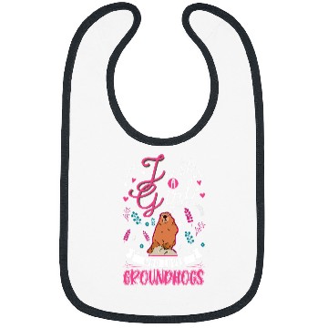 Discover Groundhog Girl Marmot Woodchuck Bibs