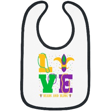 Discover Beads Bling Love Fat Tuesday Bibs