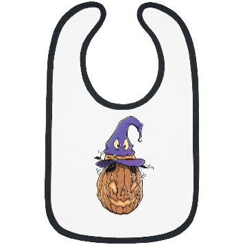 Discover Pastel Goth Pumpkin Warlock Squash Fruit Halloween Magic Hat 518 Bibs