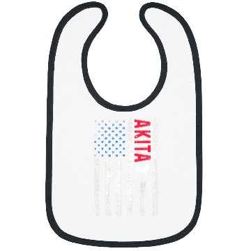 Discover Dog Akita American Flag Akita for Dog Owners Bibs