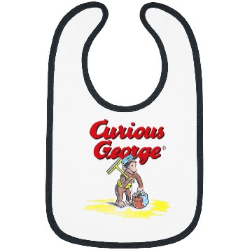 Discover curious george window cleaner portrait logo Bibs