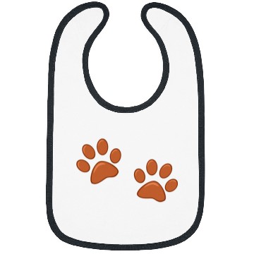 Discover Brown Paw Prints Bibs