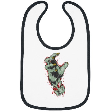 Discover Cool Zombie Hand Blood Splattered Flesh Eating Scary Bibs