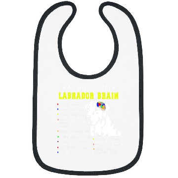 Discover Labrador Lab Dog Labrador Brain Black Yellow Chocolate Lab Bibs