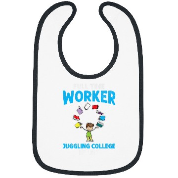 Discover Reading Book Full Time Worker Juggling College Be Like Books Student Reader Bibs