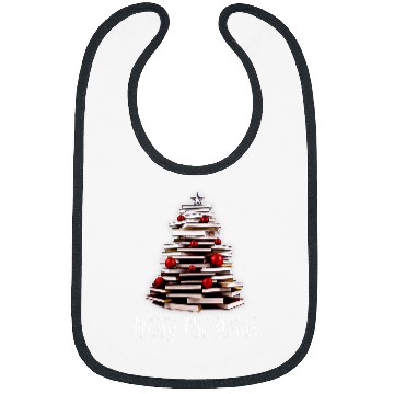 Discover Reading Book Merry Christmas Tree Love Reading Books Librarian Nerd Reader Bibs