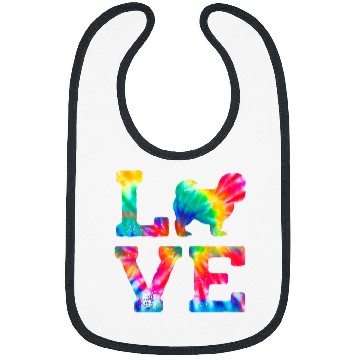 Discover Love Peekapoo Tie Dye Dog Mom Dad Bibs