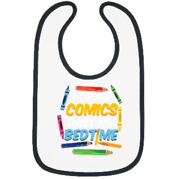 Discover Reading Book I Draw Comics I Manga Illustrator Comic Book Cartoonist Reader Bibs
