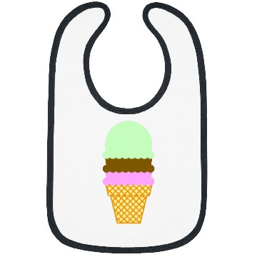 Discover Chocolate Strawberry Mint Ice Cream Cone Bibs