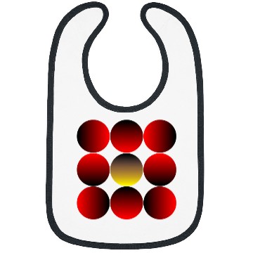 Discover Geometric 3 D Graphic 390 with Red Moon Bibs