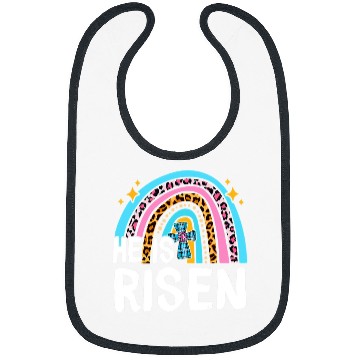 Discover Christian He Is Risen Jesus Happy Easter Rainbow Women Christ Bibs