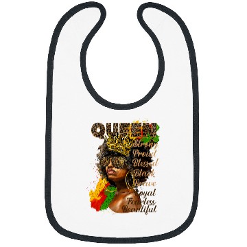 Discover Leopard Afro Woman Juneteenth Celebrating 1865 Black Queen Bibs