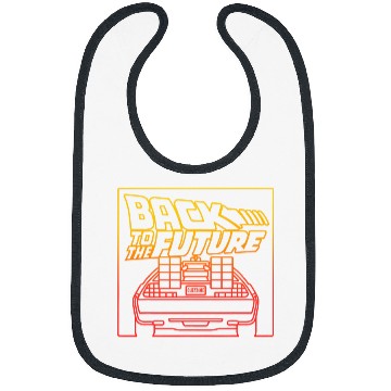 Discover Back To The Future DeLorean Gradient Line Art Bibs