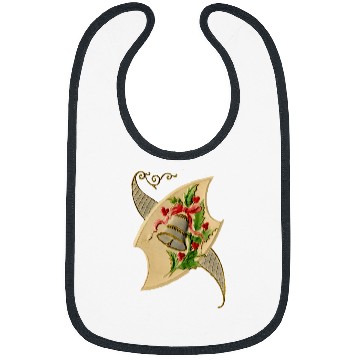 Discover Christmas Silver Bell Holly Illustration 1909 Bibs