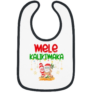 Discover Surf Life Mele Kalikimaka Hawaiian Christmas Santa Surfing Costume Bibs
