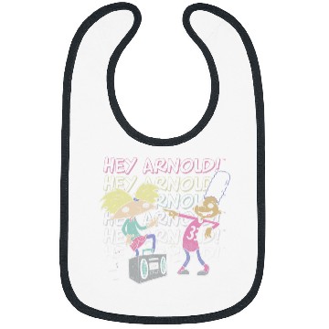 Discover Hey Arnold Arnold Gerald Jamming Distressed Portrait Bibs