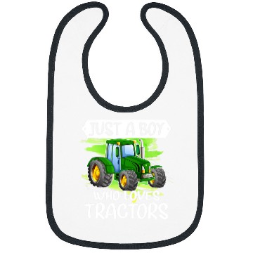 Discover Tractor driving Just a Boy who loves Tractors Harvest Farming Barn Cattle 4 Bibs