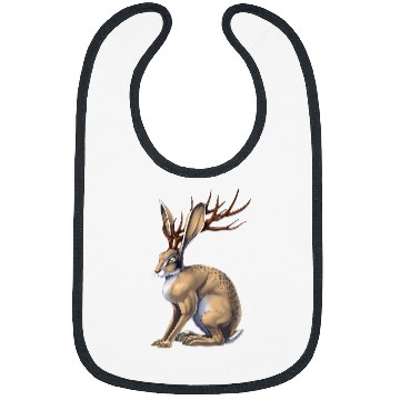 Discover Rabbits Jackalope Rabbit Cryptozoology Cryptid Creature Mythical Bibs